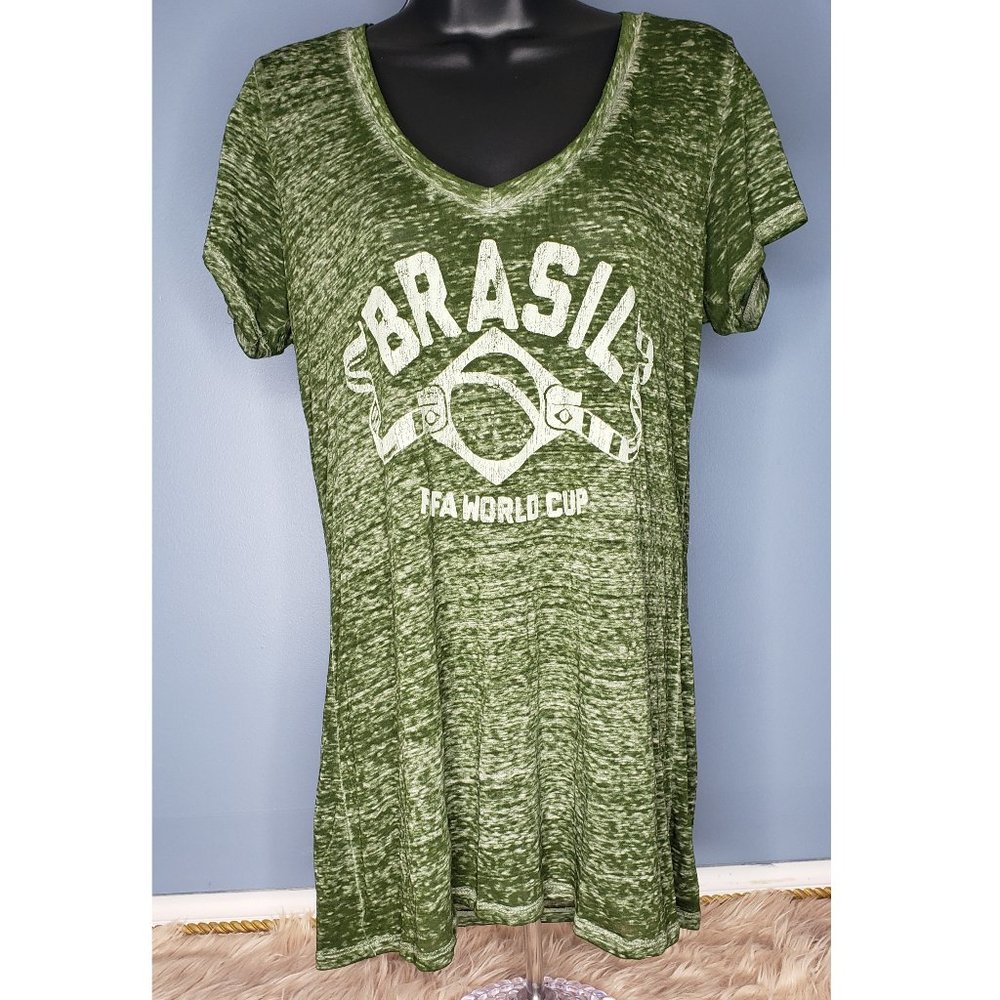 💜$5💜2019 FIFA WORLD CUP BRASIL T-SHIRT- WOMEN SIZE XL